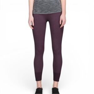 Lululemon Ebb To Street Pant Leggings Heathered Black Cherry Size 4